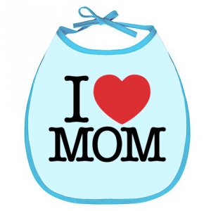 Слюнявчик - I LOVE MOM