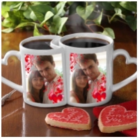 Набор чашек с Вашим фото в рамке -  Две половинки